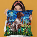 Germanorthair Throw Pillow by Aja Trier