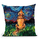 Golden Retreiver Back Throw Pillow by Aja Trier
