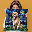 Golden Retriever Throw Pillow by Aja Trier