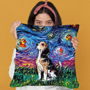 Beagle Throw Pillow by Aja Trier