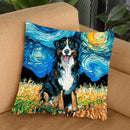 Bernese Mountain Dog Throw Pillow by Aja Trier