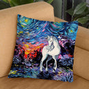 Regret Unicorn Throw Pillow by Aja Trier