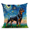 Rottweiller Throw Pillow by Aja Trier