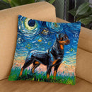 Rottweiller Throw Pillow by Aja Trier