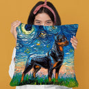 Rottweiller Throw Pillow by Aja Trier