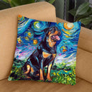 Rottweiller Ii Throw Pillow by Aja Trier