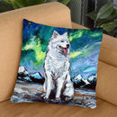 Samoyed Throw Pillow by Aja Trier