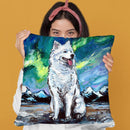 Samoyed Throw Pillow by Aja Trier