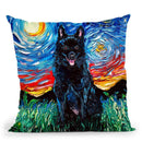 Schipperke Throw Pillow by Aja Trier