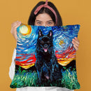 Schipperke Throw Pillow by Aja Trier