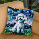 Bichon Frise Throw Pillow by Aja Trier
