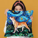 Staffordshire Bulldog Throw Pillow by Aja Trier