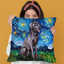 Weimaraner Throw Pillow by Aja Trier