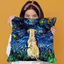 Yellow Lab Throw Pillow by Aja Trier