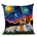 Beagle Mix Throw Pillow by Aja Trier