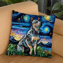 Blue Heeler Throw Pillow by Aja Trier