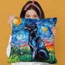 Black Labrador Throw Pillow by Aja Trier