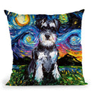 Schnauzer Throw Pillow by Aja Trier