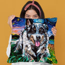 Australian Cattle Dog Ii Throw Pillow by Aja Trier