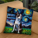Boston Terrier Ii Throw Pillow by Aja Trier