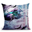 Epic Frog Riding Unicorn Throw Pillow By Skyler Hill