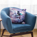Epic Bearded Dragon Lizard Riding Unicorn Throw Pillow By Skyler Hill