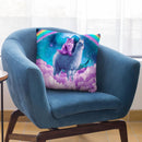 Rainbow Llama - Cat Llama Throw Pillow By Skyler Hill