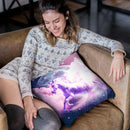Flying Space Galaxy Unicorn Throw Pillow By Skyler Hill