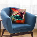 Funny Space Sloth Riding On Turtle Throw Pillow By Skyler Hill