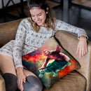 Funny Space Sloth Riding On Turtle Throw Pillow By Skyler Hill