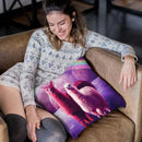 Crazy Funny Rainbow Llama In Space Throw Pillow By Skyler Hill
