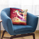 Epic Space Sloth Riding On Unicorn Throw Pillow By Skyler Hill