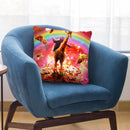 Space Sloth Riding Giraffe Unicorn - Pizza & Taco Throw Pillow By Skyler Hill