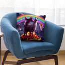 Space Sloth Riding Llama Unicorn - Taco & Burrito Throw Pillow By Skyler Hill