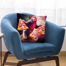 Funny Space Sloth With Pizza Throw Pillow By Skyler Hill