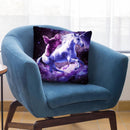 Space Sloth Riding On Unicorn Throw Pillow By Skyler Hill