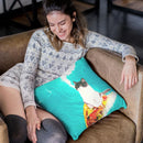 Kitty Cat Surfing Taco Throw Pillow By Skyler Hill