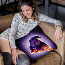 Outer Space Galaxy Dog Riding Pizza Throw Pillow By Skyler Hill