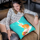 Kitty Cat Surfing Burrito Throw Pillow By Skyler Hill