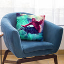 Crazy Funny Space Sloth Riding On Turtle Throw Pillow By Skyler Hill