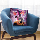 Space Pizza Sloth On Pug Unicorn On Waffles Throw Pillow By Skyler Hill