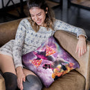 Space Pizza Sloth On Pug Unicorn On Waffles Throw Pillow By Skyler Hill