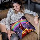Space Sloth Riding Giraffe Unicorn - Taco & Burrito Throw Pillow By Skyler Hill