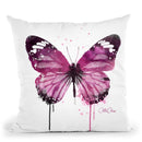 Amethyst Butterfly Throw Pillow By Cristina Alonso