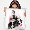 Let Them Eat Cupcakes Throw Pillow By Cristina Alonso