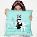 Breakfast At Tiffanys Throw Pillow By Cristina Alonso