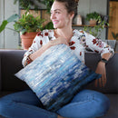 Icelandic Wave Throw Pillow By Silvia Vassileva