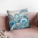 Variation Blue Grey Throw Pillow By Silvia Vassileva