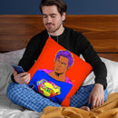 Evil Superman Orange Throw Pillow By Technodrome1