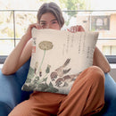 Sparrows And Dandelions Throw Pillow By Tesai Hokuba